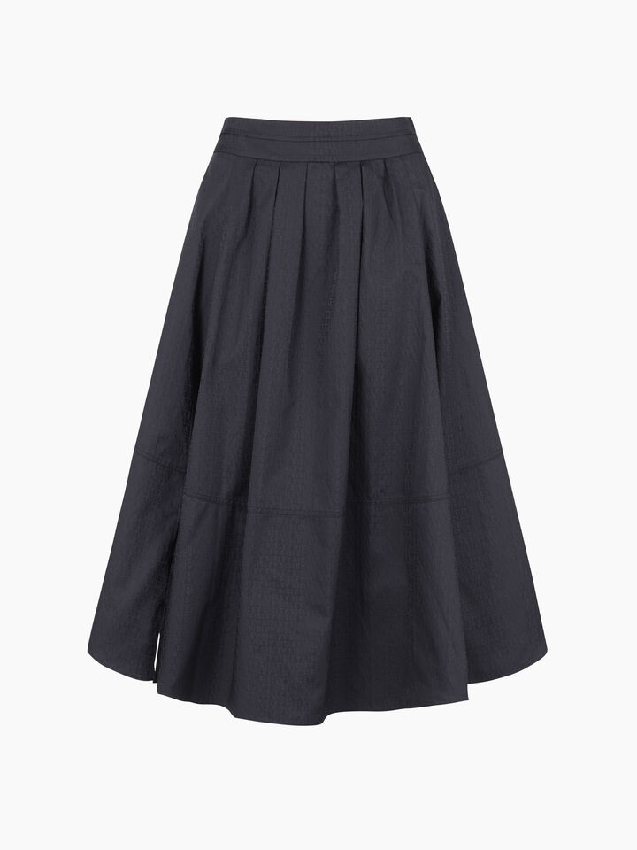 Black skirt with jacquard motif - sisley k longuette skirts - Black | Sisley K image number 1